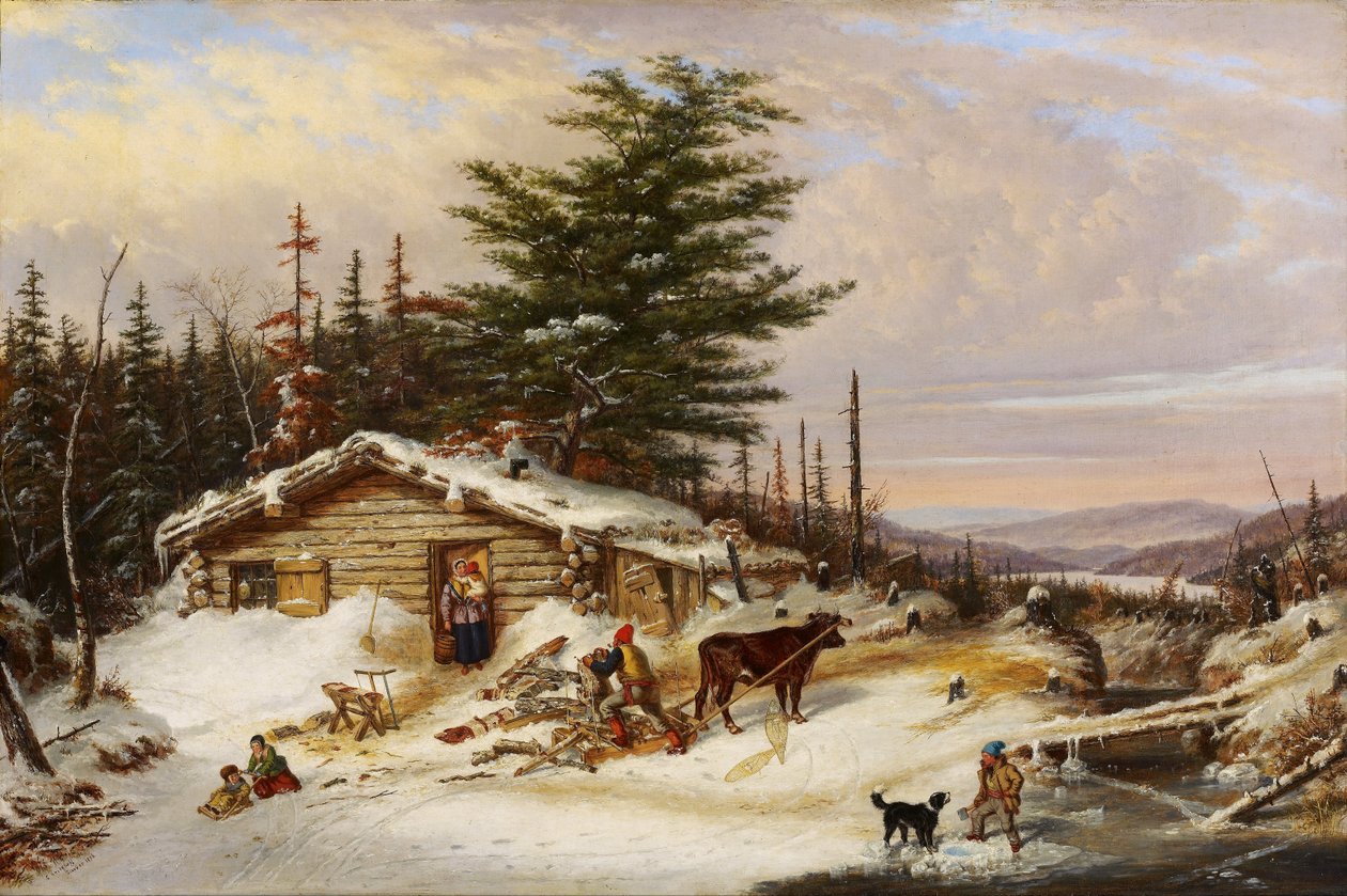 Blockhaus der Siedler von Cornelius Krieghoff