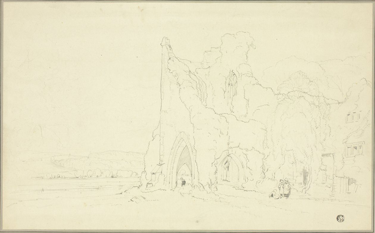 Landschaft mit gotischen Ruinen von Cornelius Varley