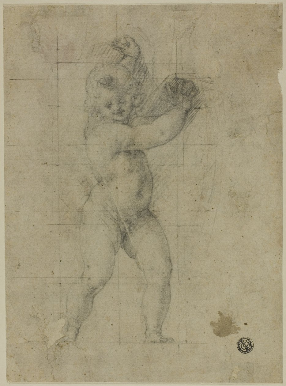 Putto mit erhobenen Armen von Cristoforo Roncalli