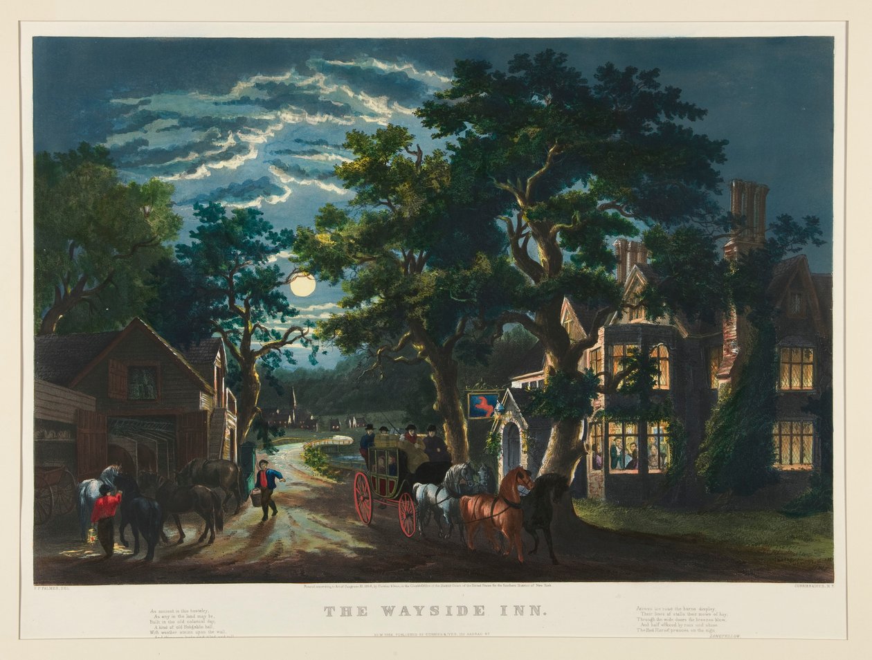 Das Wirtshaus am Wegesrand von Currier and Ives