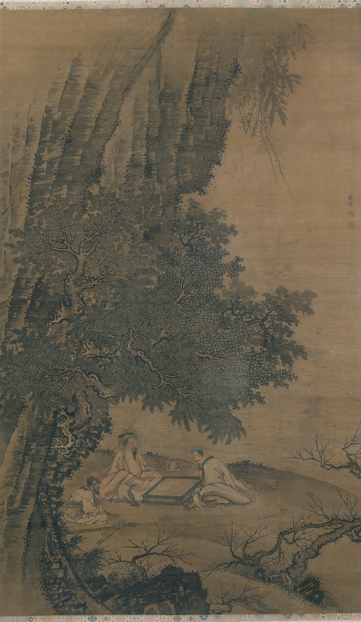 Landschaft mit daoistischen Unsterblichen, die Weiqi spielen von Dai Jin