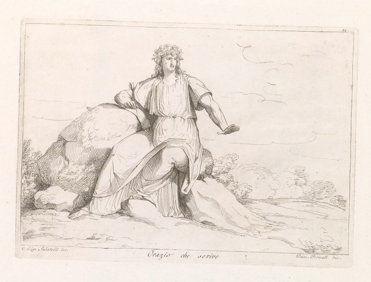 Horatius Orazio che scrive (Titel auf dem Objekt) von Damiano Pernati