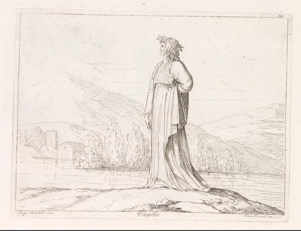 Vergilius Virgilio (Titel auf dem Objekt) von Damiano Pernati