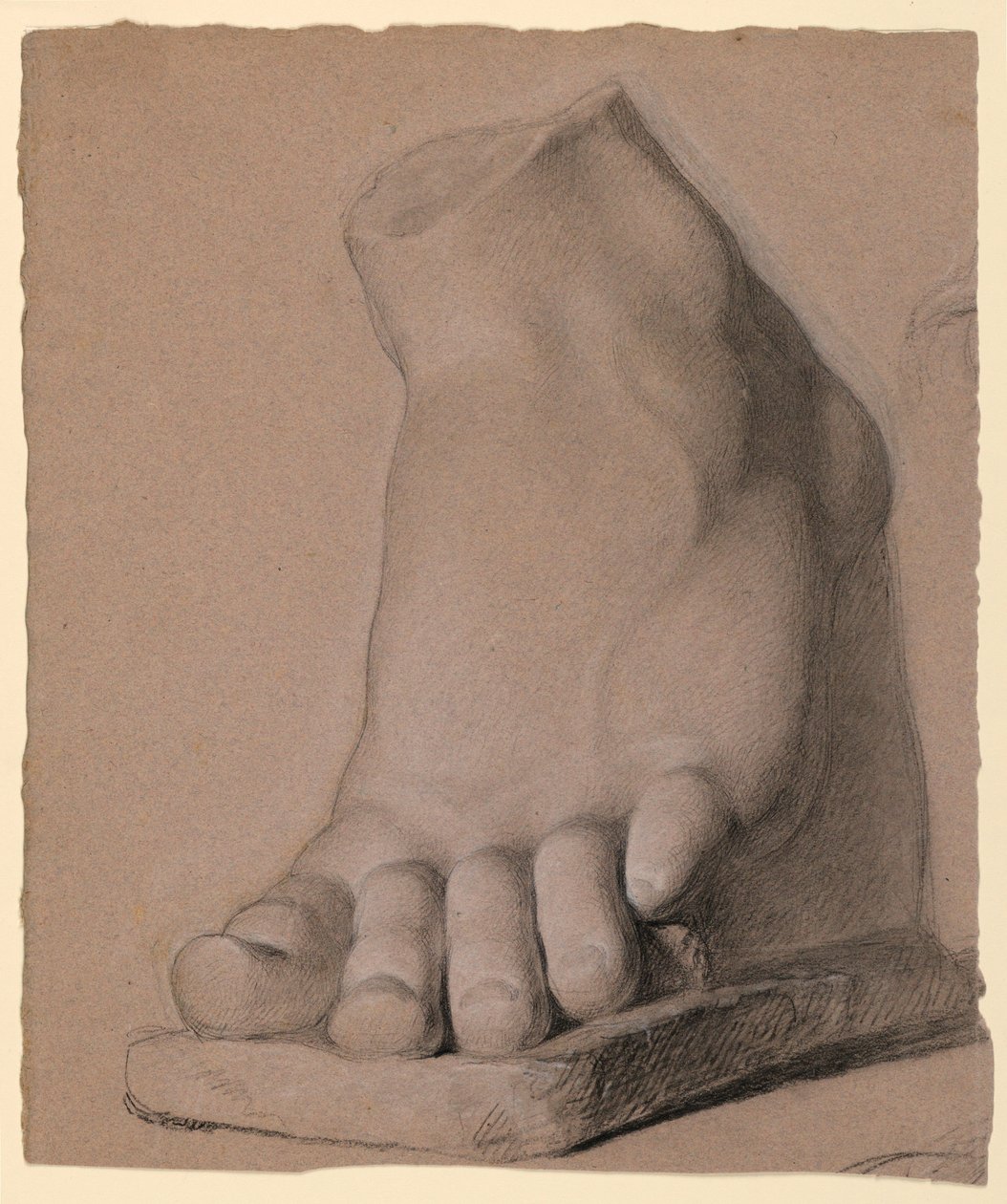 Linker Fuß von einem Gipsabdruck, 1840 von Daniel Huntington