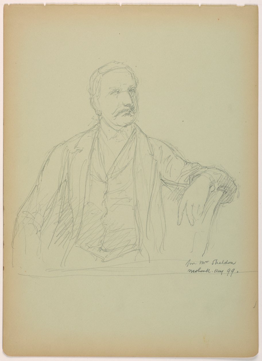 Zeichnung, Mr. Sheldon Sitzend von Daniel Huntington