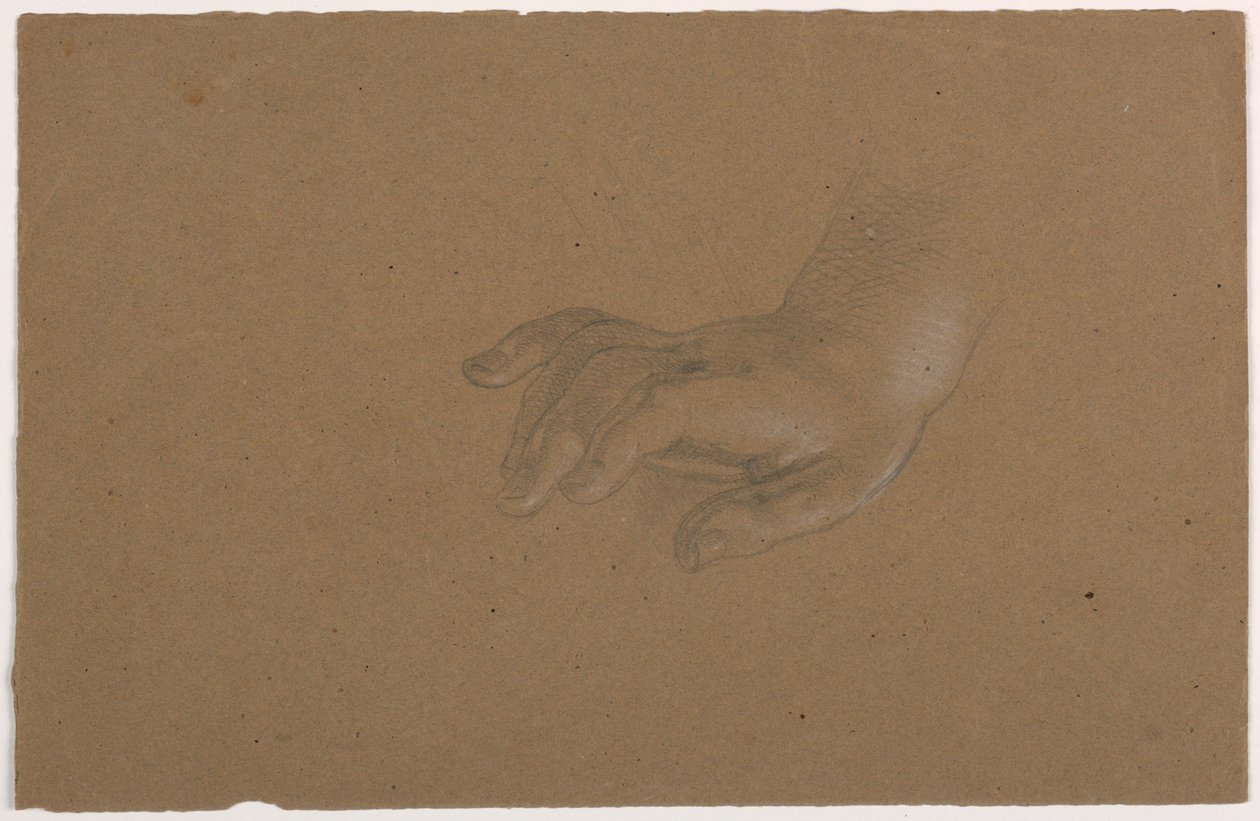 Studie der rechten Hand, 1850-60 von Daniel Huntington