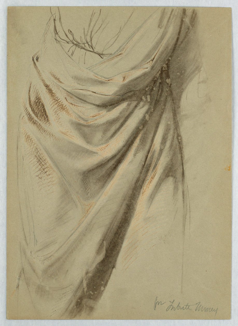 Zeichnung, Studie für "Steuergeld", 1852 von Daniel Huntington