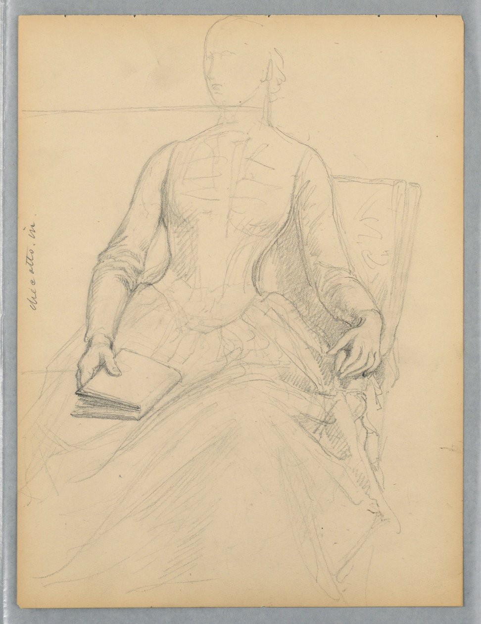 Skizze einer sitzenden Frau von Daniel Huntington