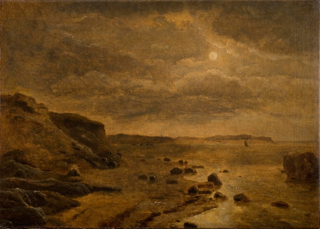 Mondschein. Die Westküste von Jütland bei Bovbjerg von Dankvart Dreyer