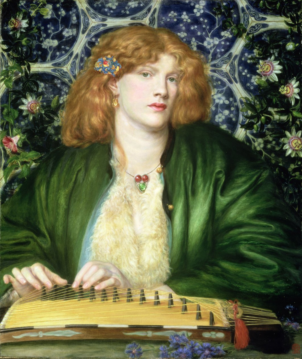 Die Blaue Laube, 1865 von Dante Gabriel Charles Rossetti