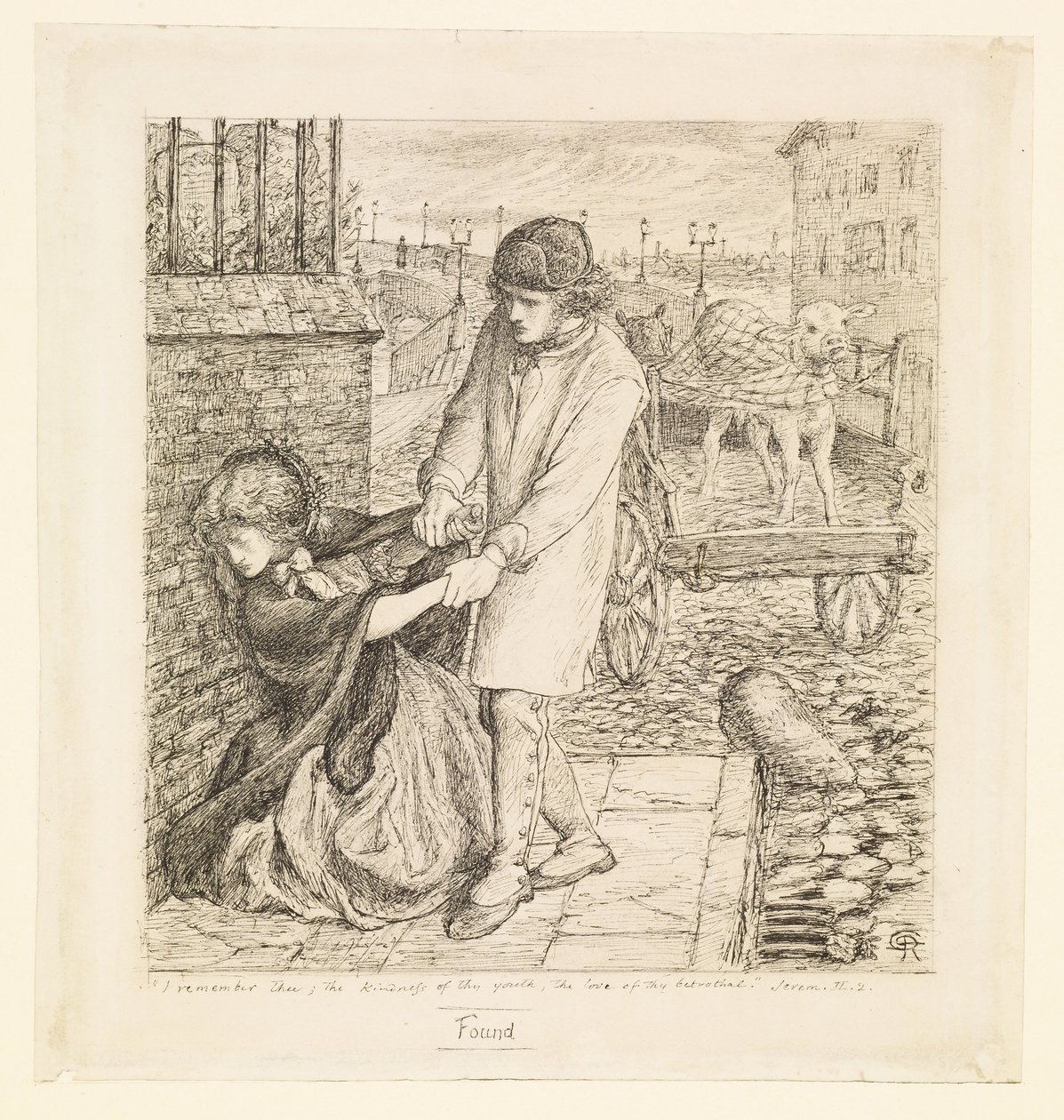 Gefunden - Kompositionsstudie von Dante Gabriel Rossetti