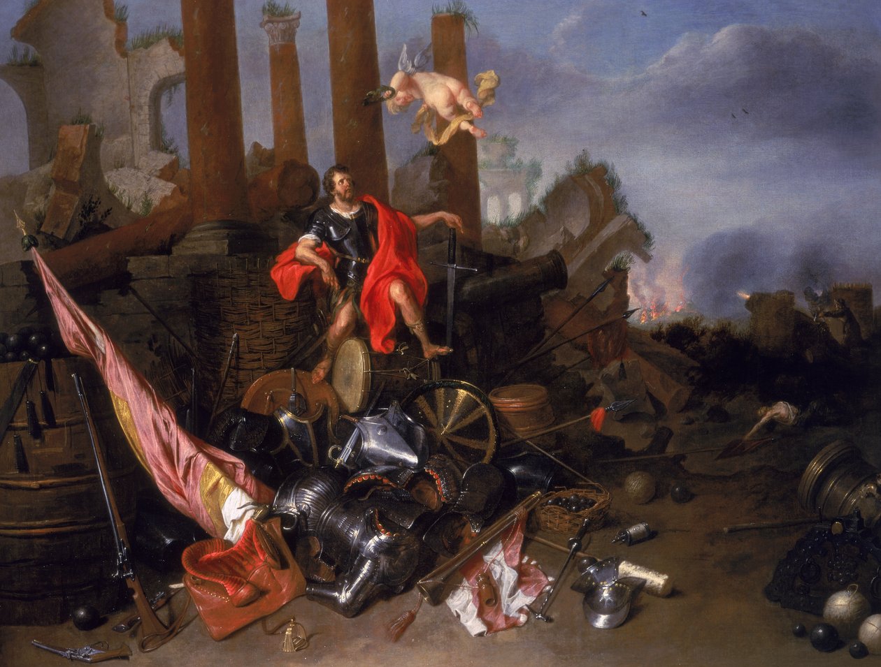 Eine Allegorie des Krieges mit Vincenzo Gonzaga I (gest. 1612) von David III Ryckaert