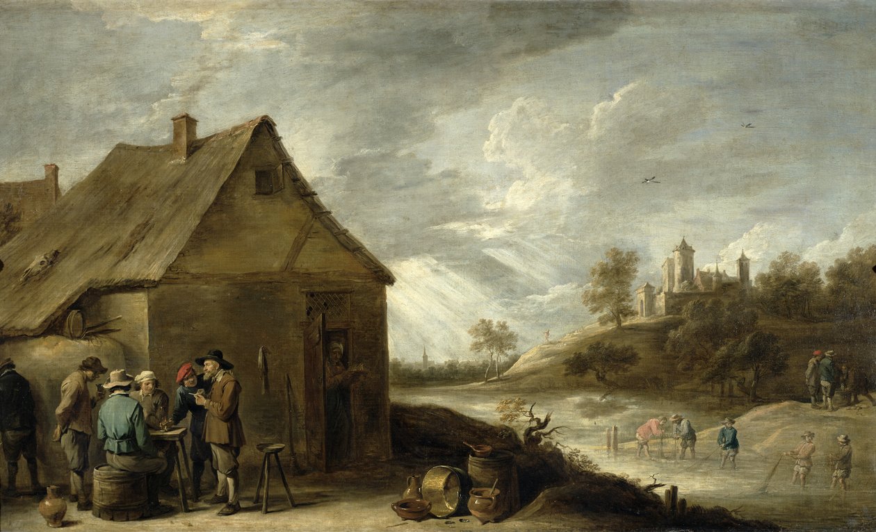 Gasthaus an einem Fluss von David Teniers the Younger