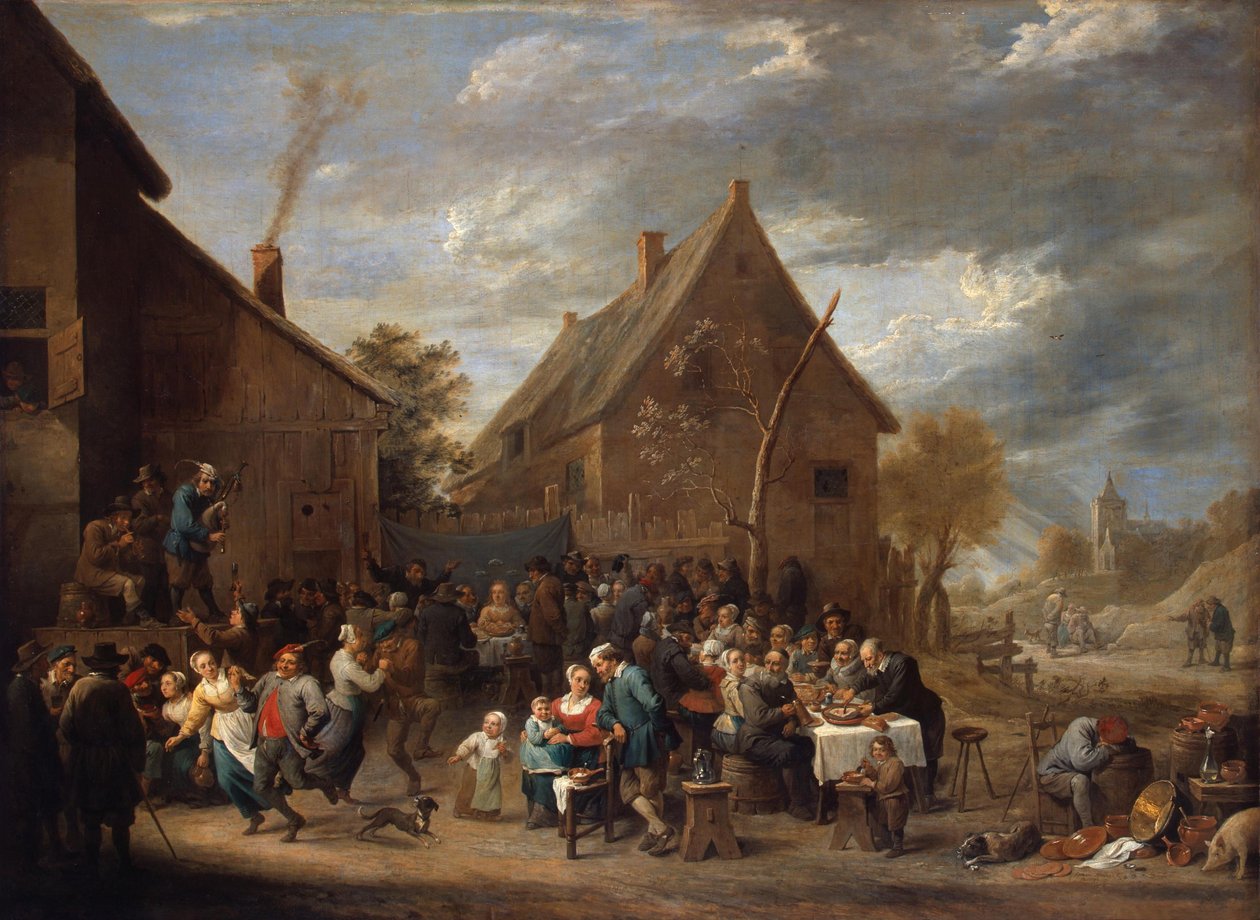 Bauernhochzeit von David Teniers the Younger