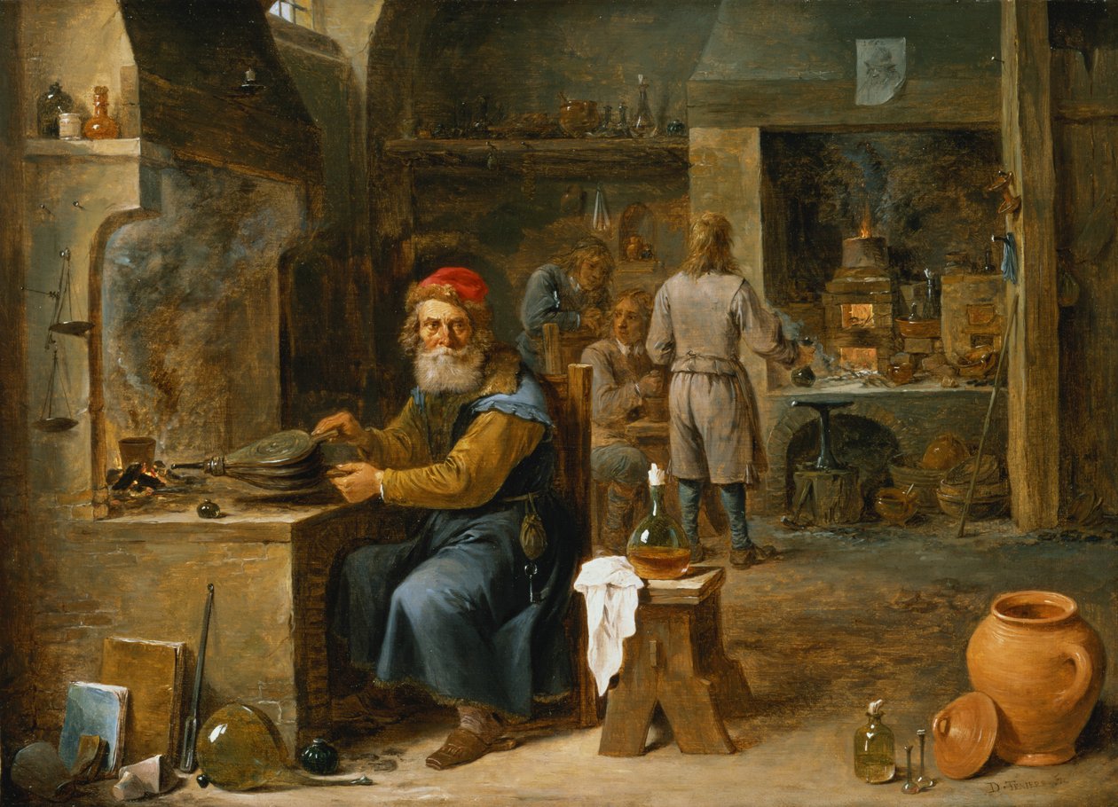 Der Alchemist von David Teniers the Younger