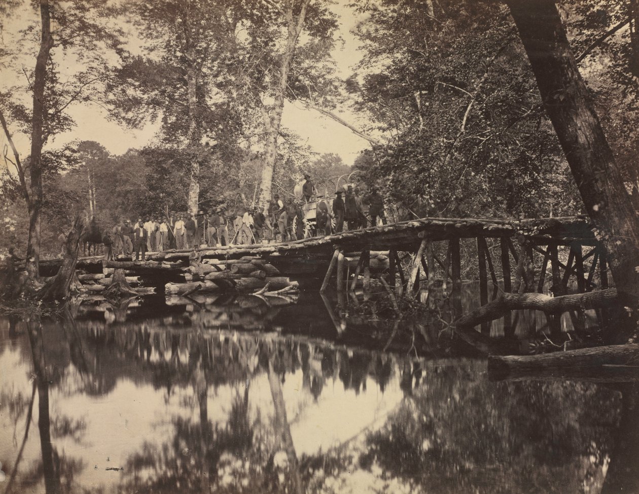 Militärbrücke über den Chickahominy, Virginia von David B. Woodbury