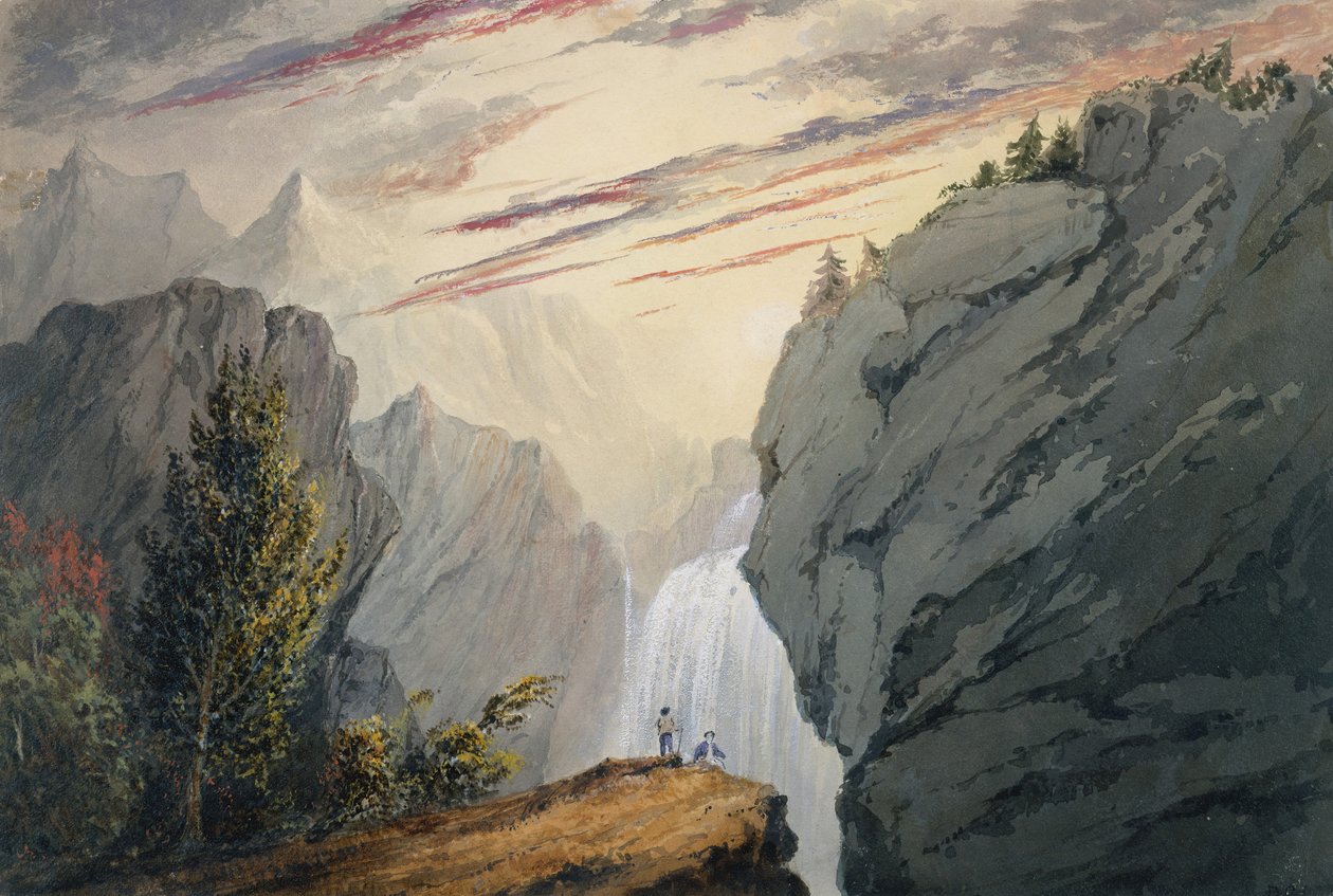 Am Wasserfall von David Claypoole Johnston