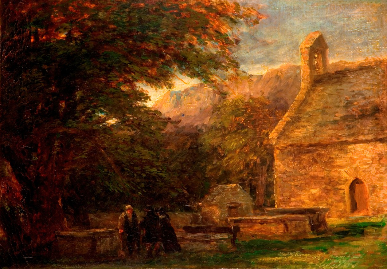 Die Kirche, Bettws-y-Coed, 1844-1856 von David Cox the elder