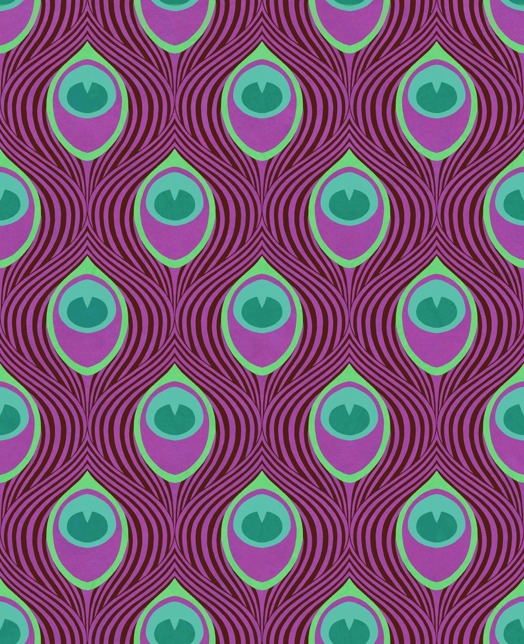 Pfau Magenta von David Newton