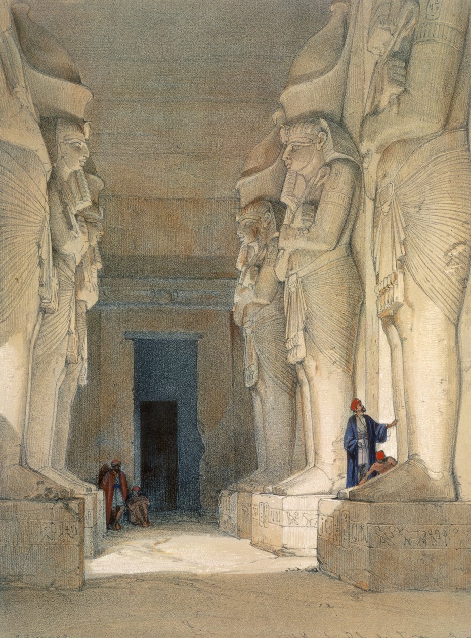 Ausgegrabener Tempel von Gyrshe, Nubien, 19. Jahrhundert von David Roberts
