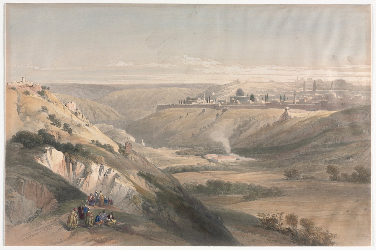 Jerusalem vom Ölberg, 1839 von David Roberts