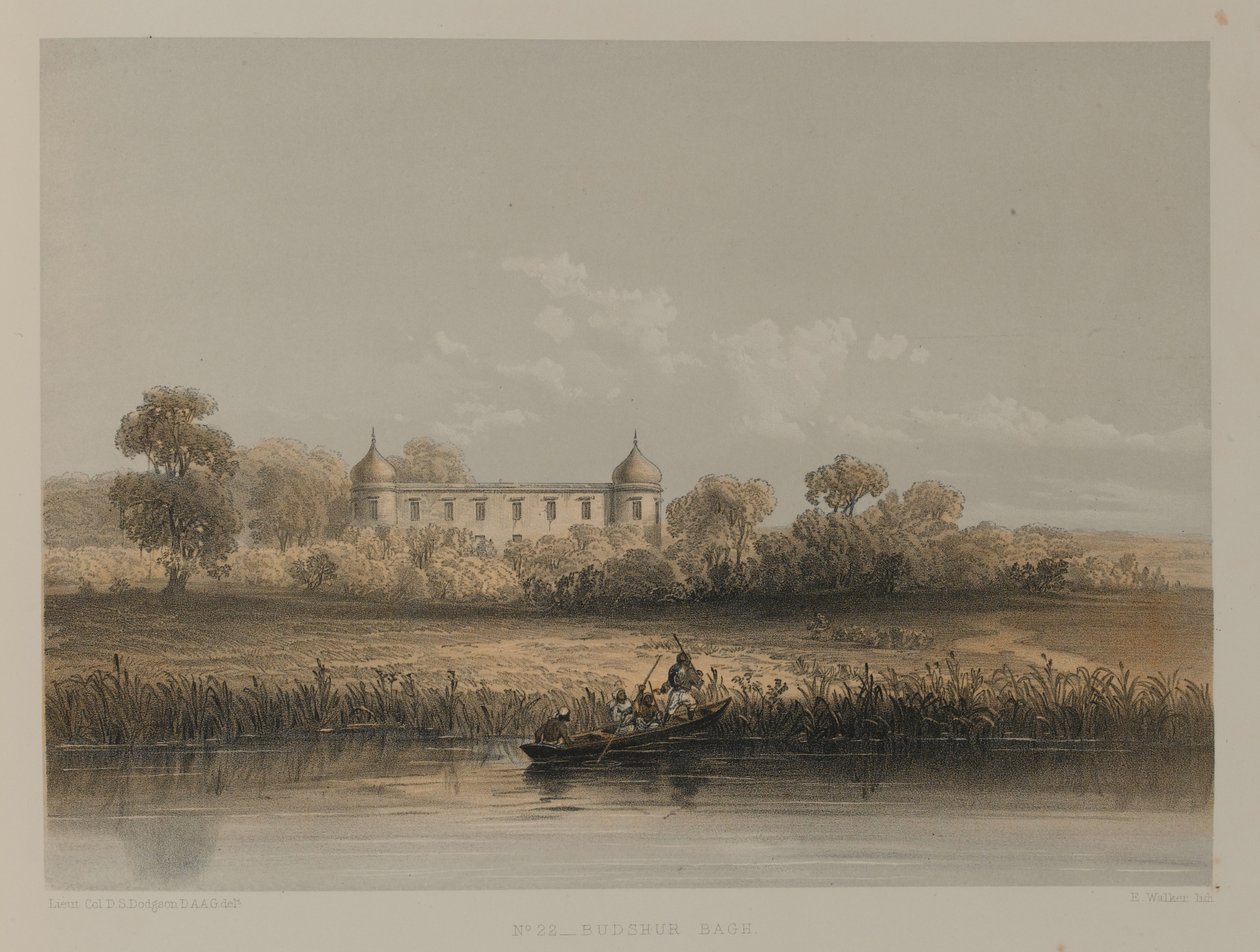 Budshur Bagh, Lucknow von David Scott Lieutenant Colonel (after) Dodgson