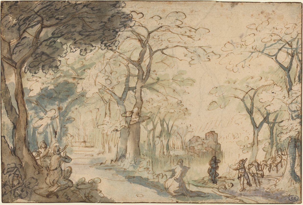 Landschaft mit verspottetem Elisa von David Vinckboons