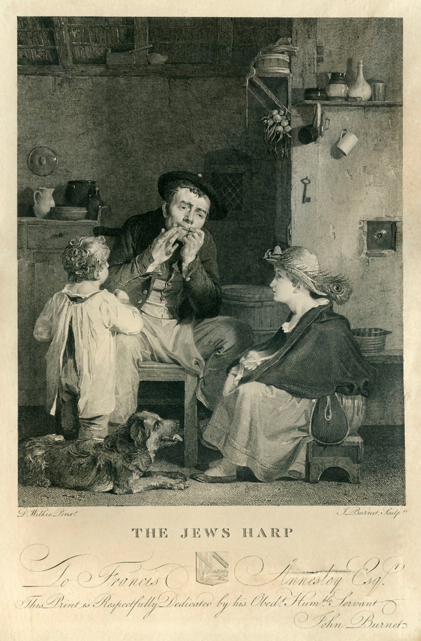 Die Maultrommel, Lithographie von L von David Wilkie