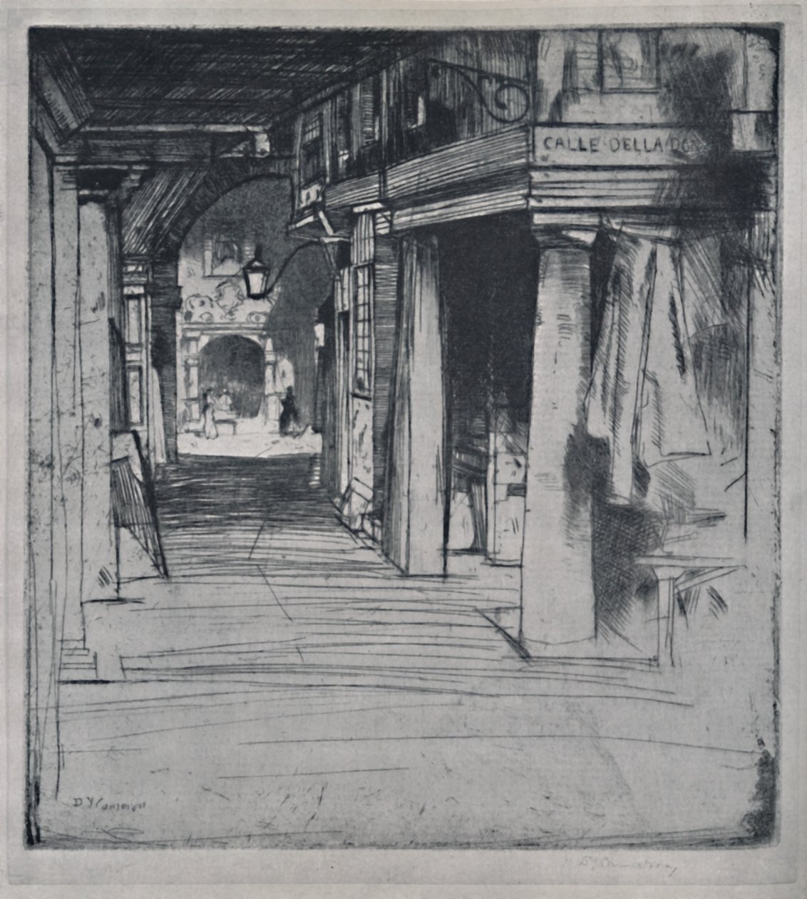 Calle Della Donna, um 1900, 1925 von David Young Cameron