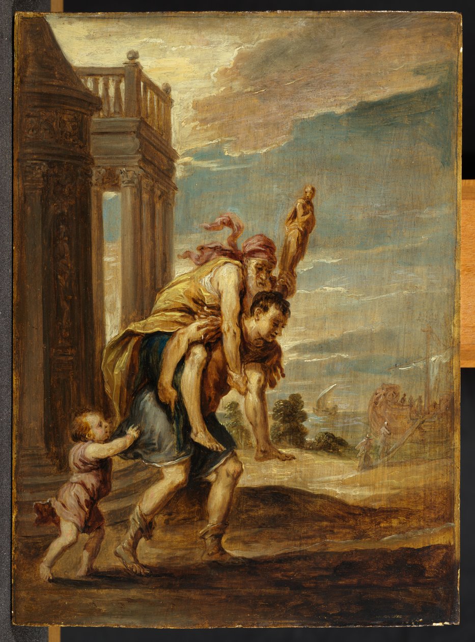 Aeneas flieht aus Troja von David Teniers the Younger