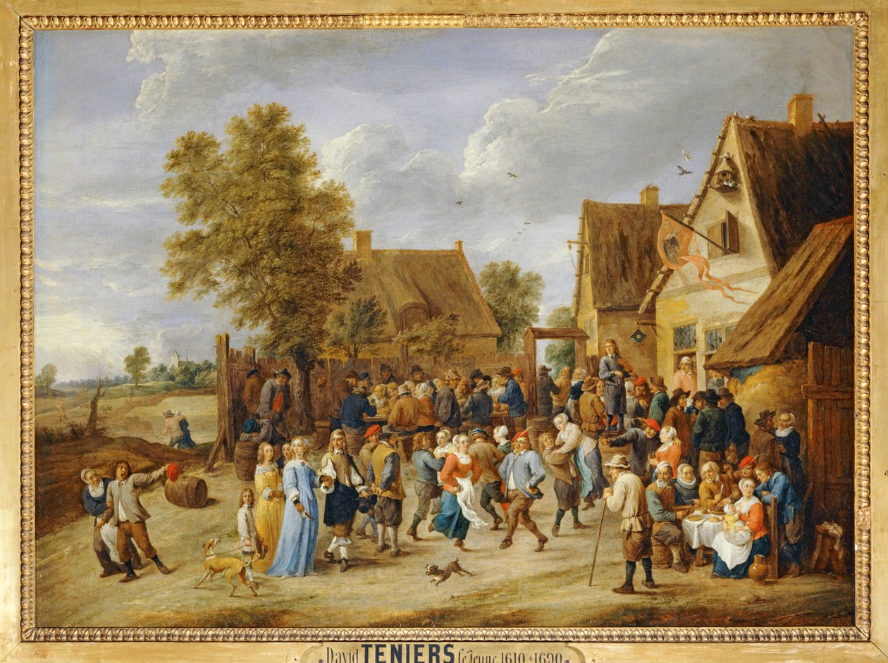 Dorffest mit aristokratischem Paar von David the Younger Teniers