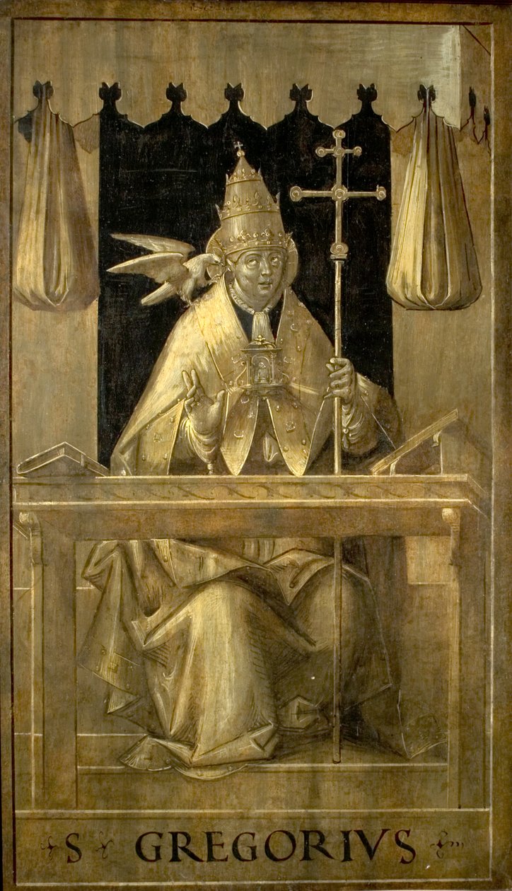 St. Gregor in seinem Studierzimmer (verso) von Defendente Ferrari