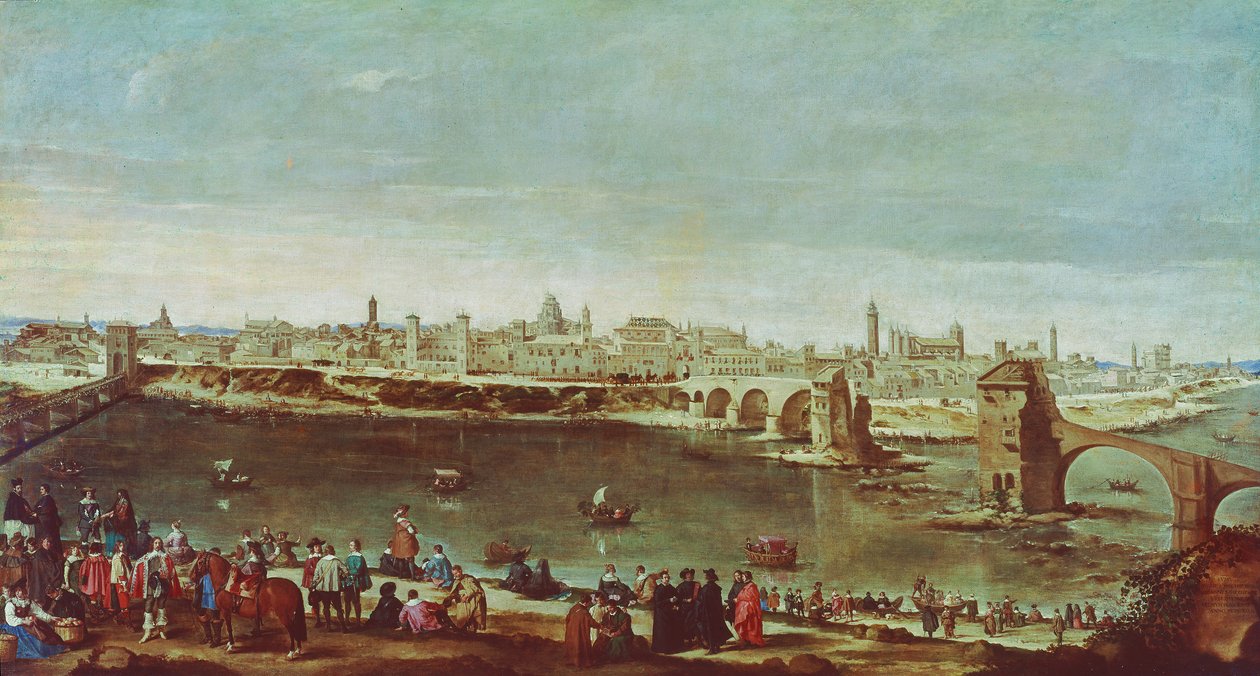 Ansicht von Saragozza von Diego Rodriguez de Silva y Velazquez