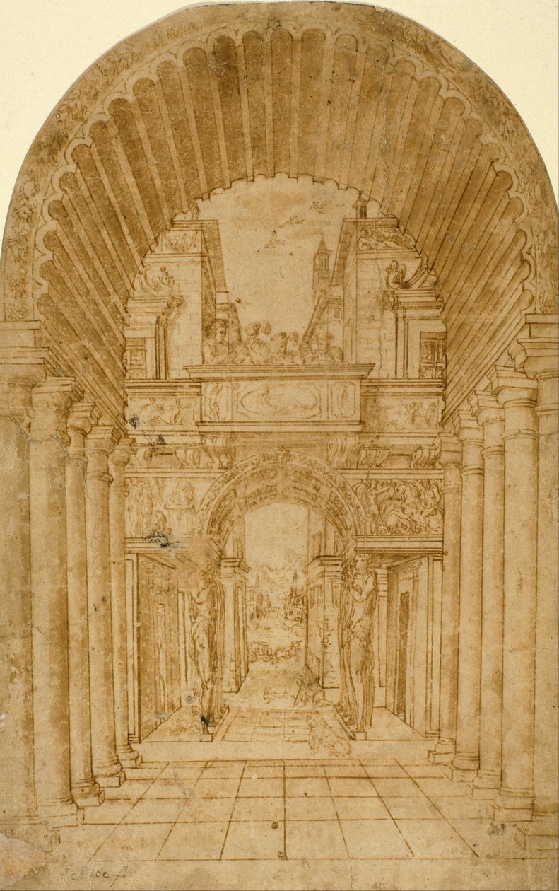 Perspektivische Szenerie von Diego de Siloé