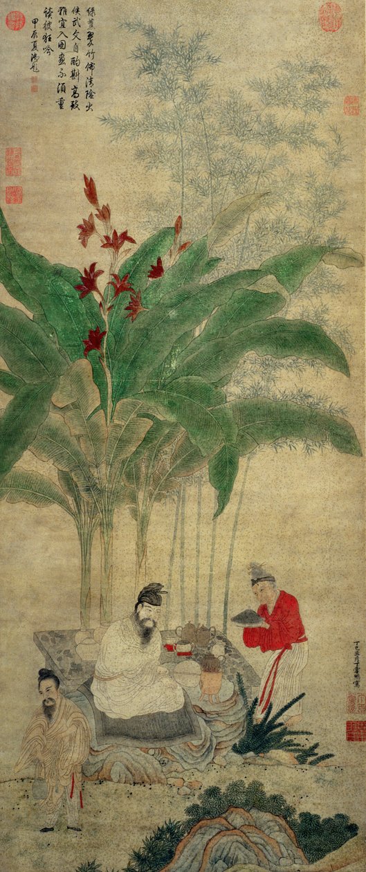 Tee kochen, 1617 von Ding Yunpeng