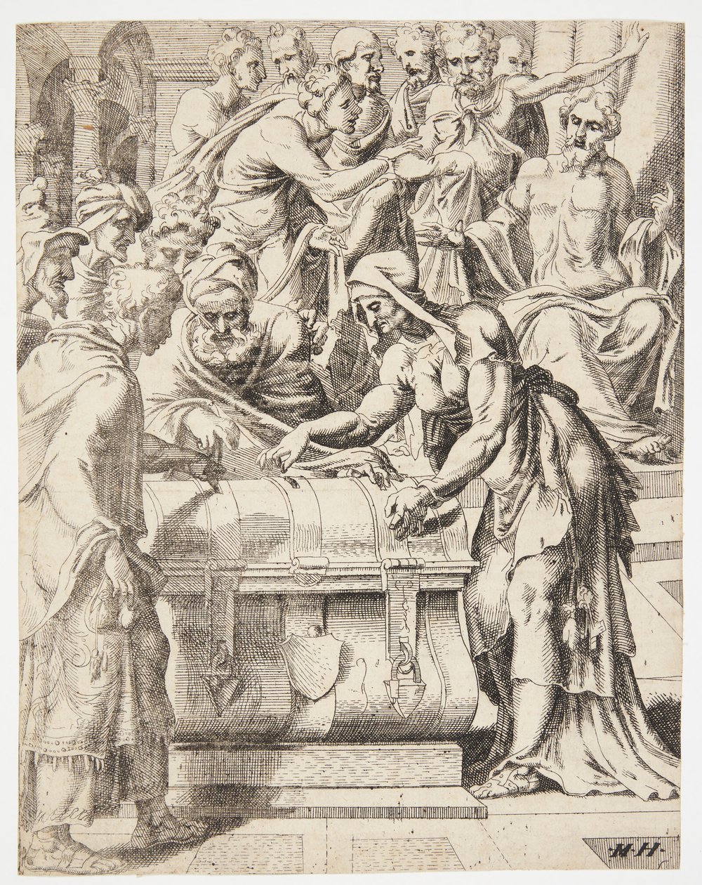 Das Scherflein der Witwe von Dirck Volckertsz. Coornhert