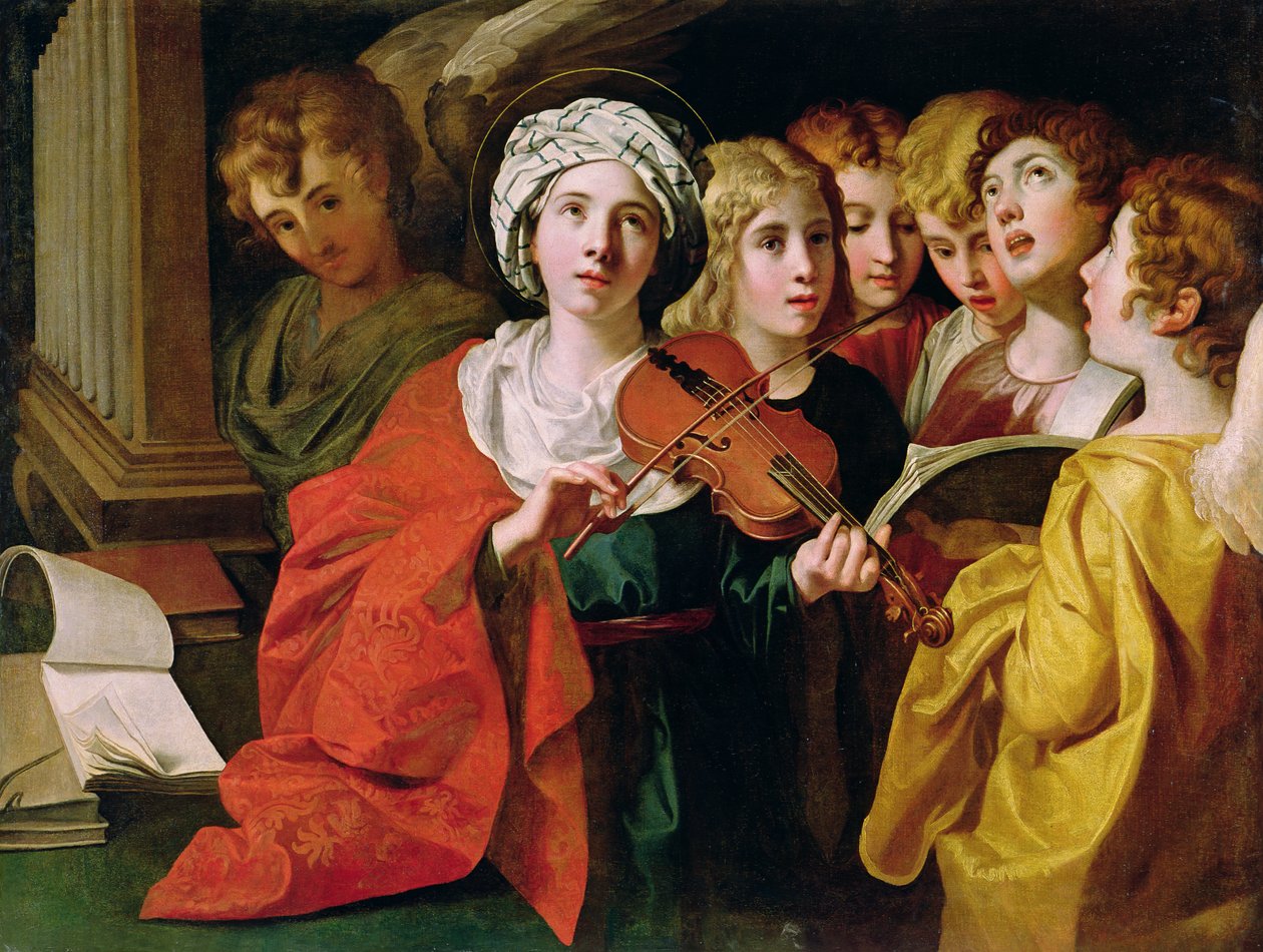 St. Cäcilia mit einem Chor von Domenichino