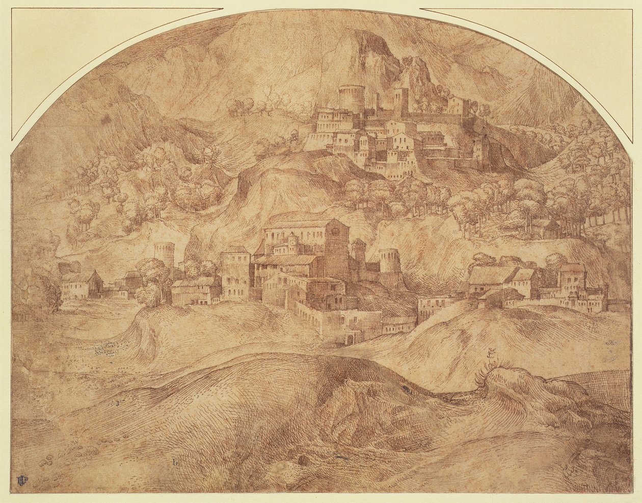 Gebirgslandschaft von Domenico Campagnola