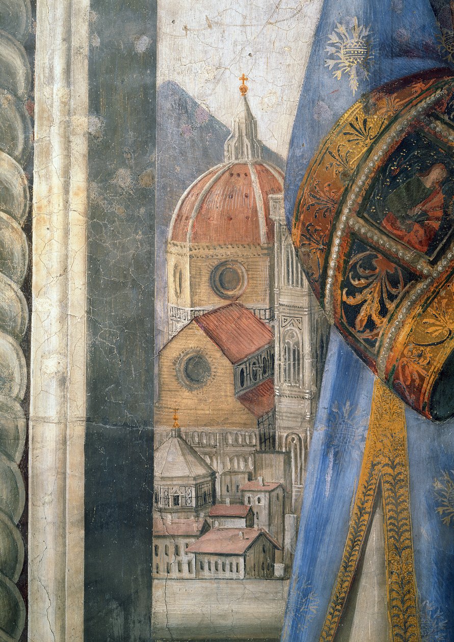 Der Dom, Detail aus dem Fresko in der Sala dei Gigli, ca. 1470 von Domenico Ghirlandaio