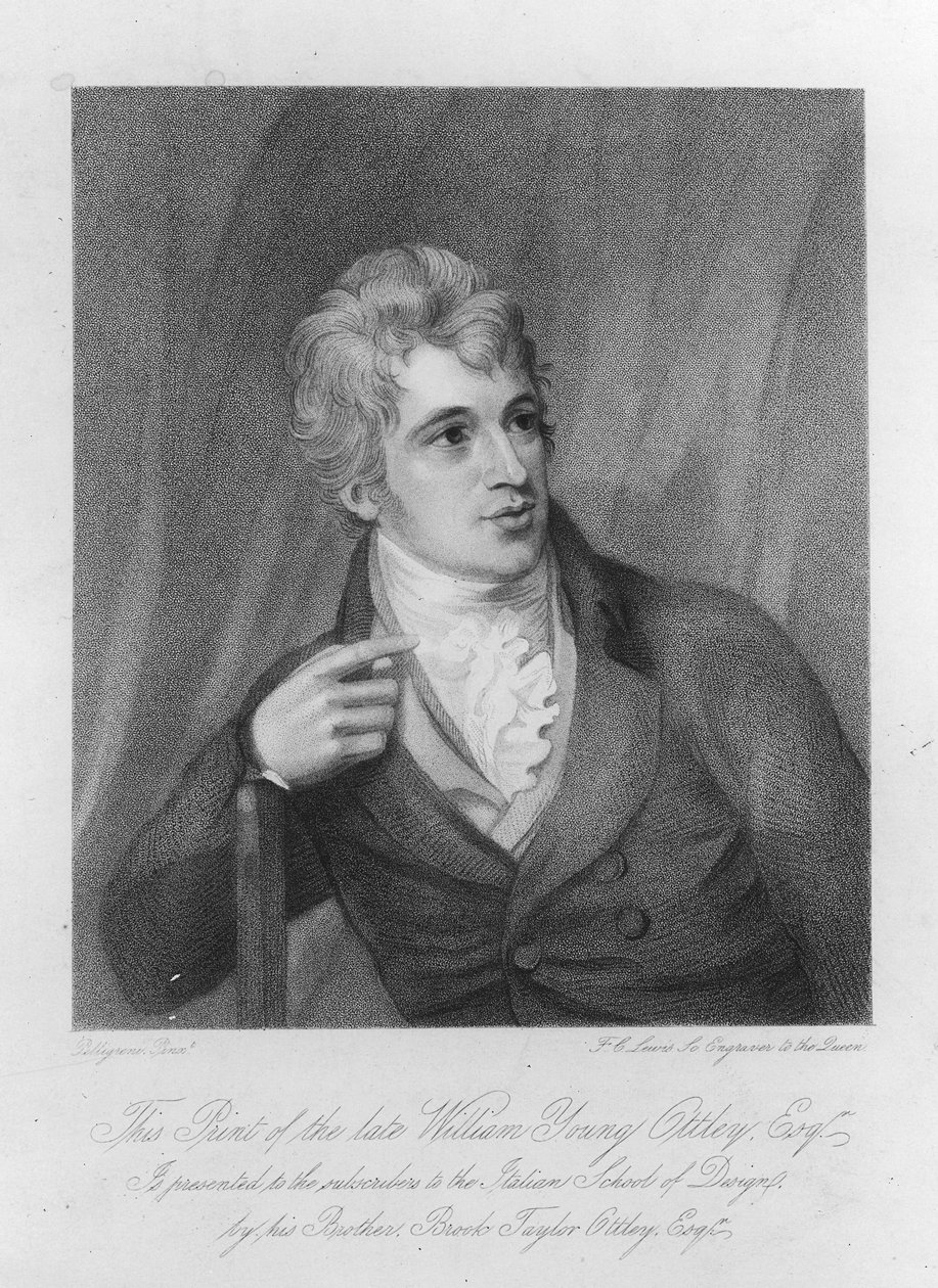 William Young Ottley, graviert von Frederick Christian Lewis, um 1836 von Domenico Pellegrini