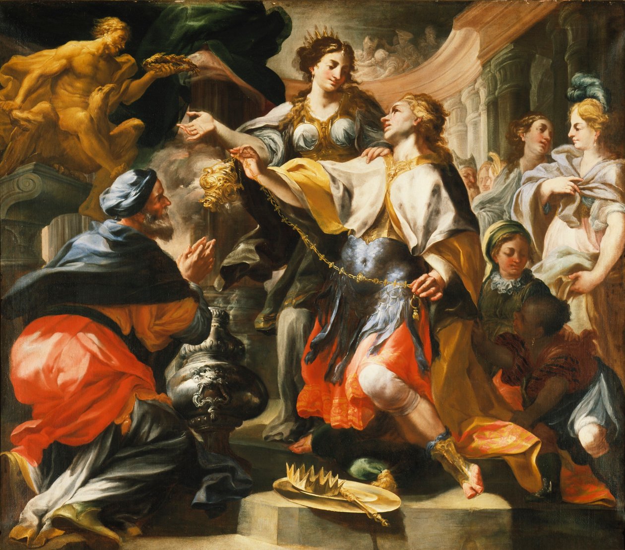 Salomo betet einen heidnischen Gott an von Domenico Antonio Vaccaro