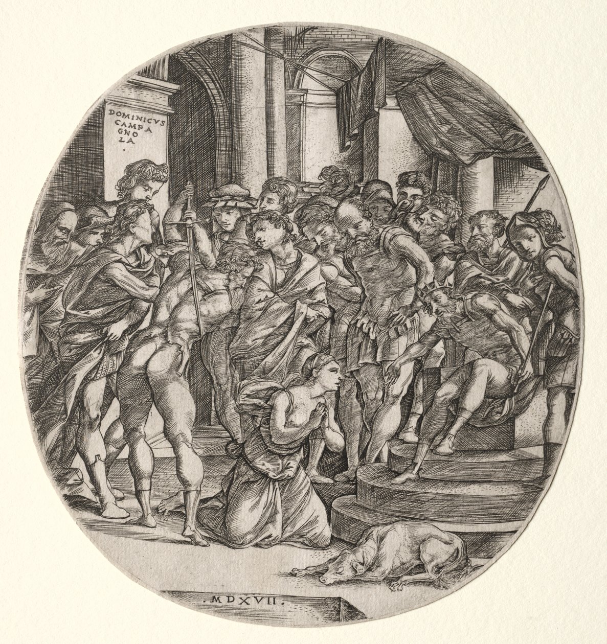 Die Enthauptung der heiligen Katharina von Domenico Campagnola