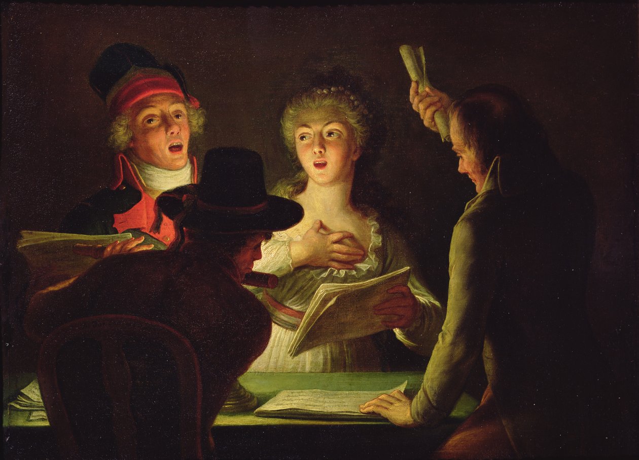 Die Marseillaise oder, Die patriotischen Sänger, 1794 von Dominique Doncre