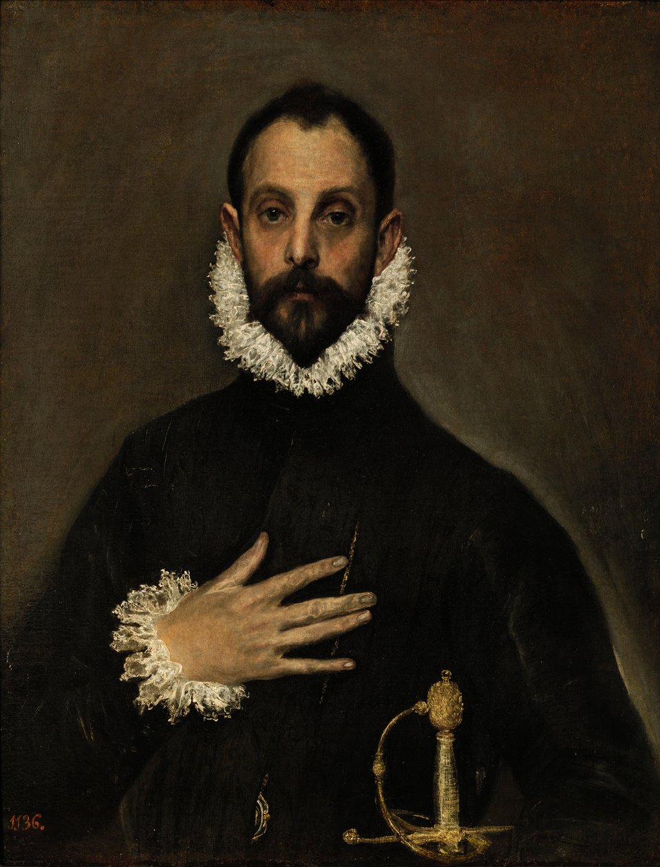 Der Ritter mit der Hand auf der Brust von El Greco