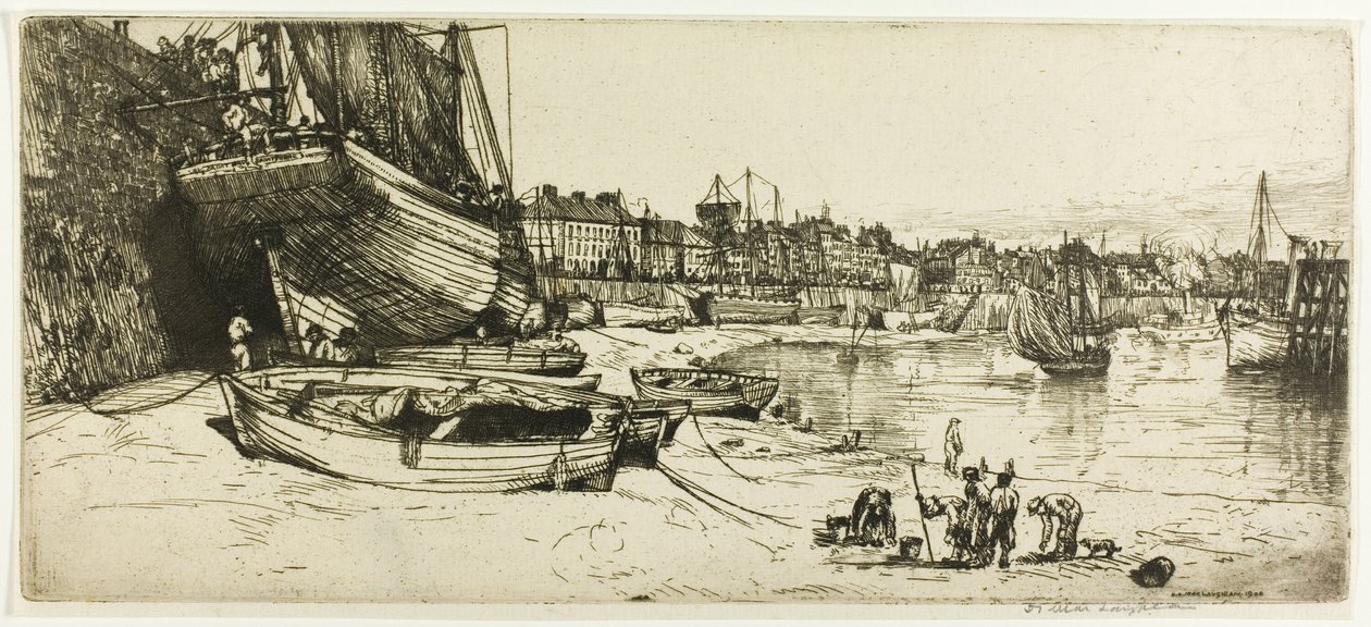 Der Hafen von Boulogne-sur-Mer von Donald Shaw MacLaughlan