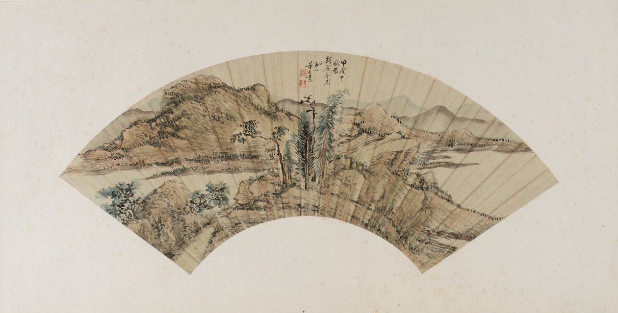 Berglandschaft, Qing-Dynastie, 1754 von Dong Bangda