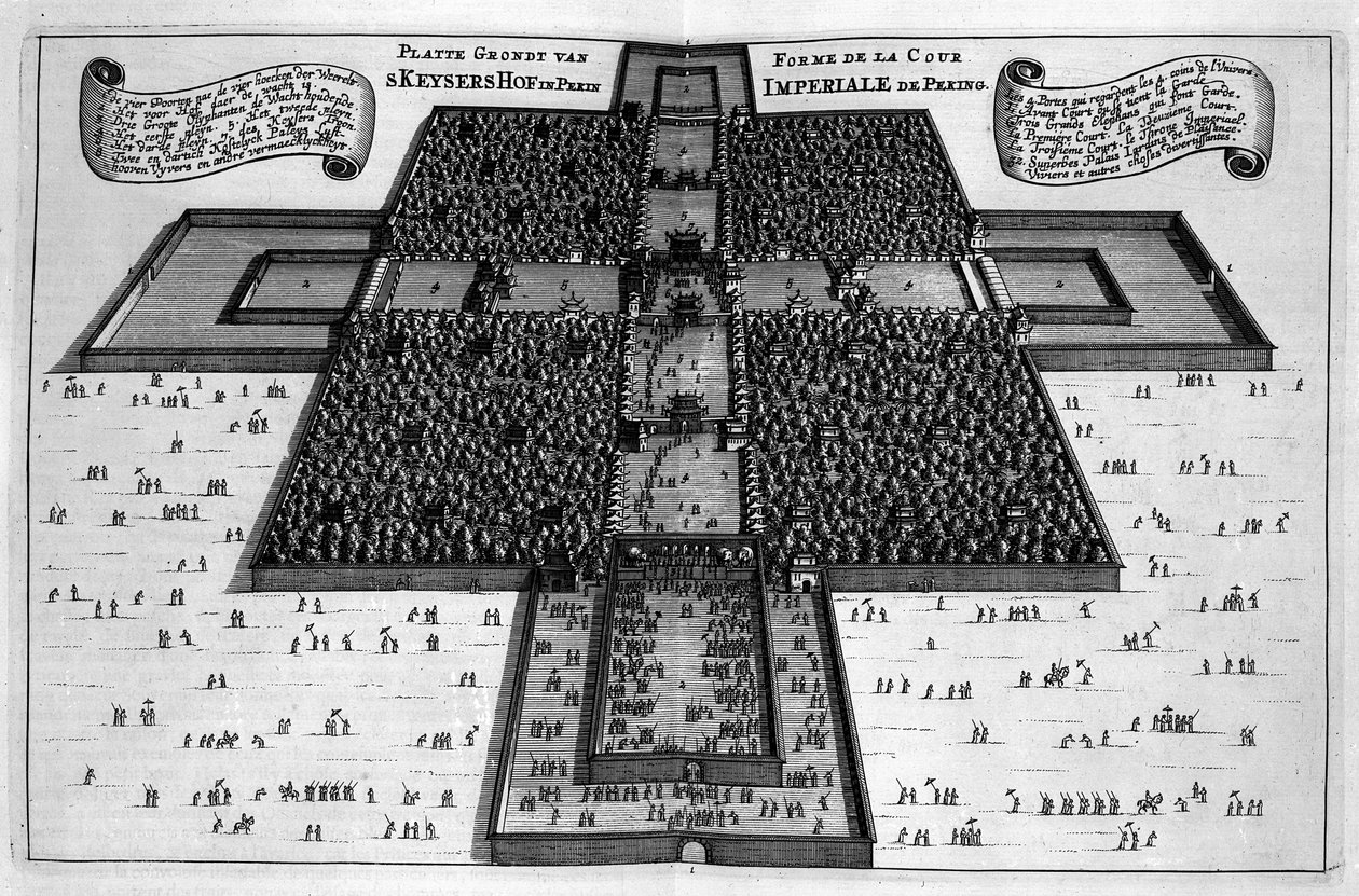 Plan des Kaiserpalastes in Peking von Dutch School