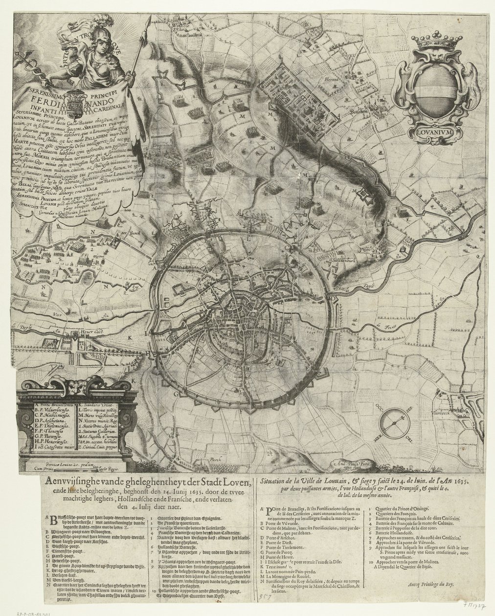 Belagerung von Leuven durch die niederländischen und französischen Armeen 1635 von Dutch School