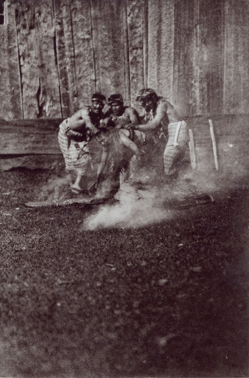 Nunhltstistlahl Qagyval, ein Ritual der amerikanischen Ureinwohner, 1914 von E.J. Curtis