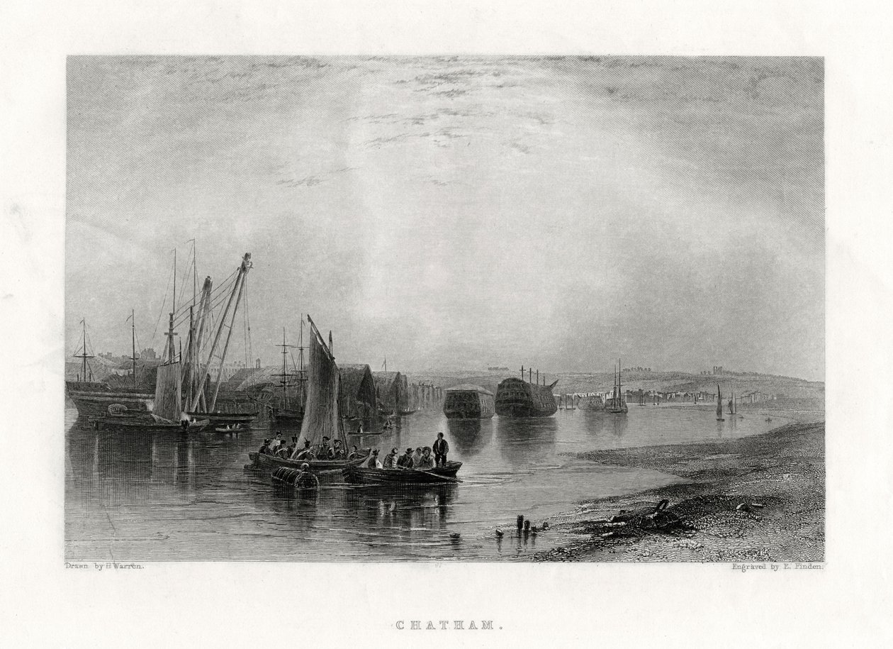 Chatham, Kent, 1860 von E. Finden